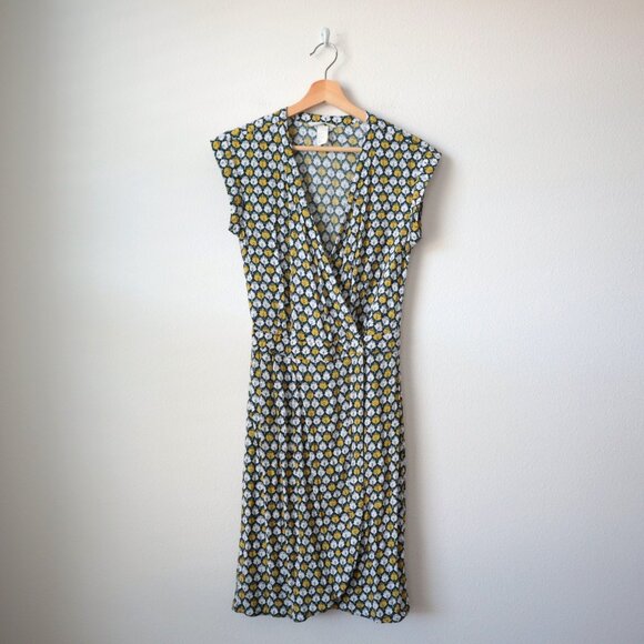 H&M Abstract Floral Wrap Dress | 6 - Picture 1 of 7